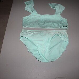 Blue 2 Pcs Justice Bikini Swimsuit Size 14